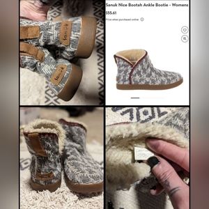 Sanuk size 7 women's slipper boots/ outdoor slippers. Boho